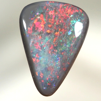 SOLID BLACK OPAL Blood red and burning orange 
